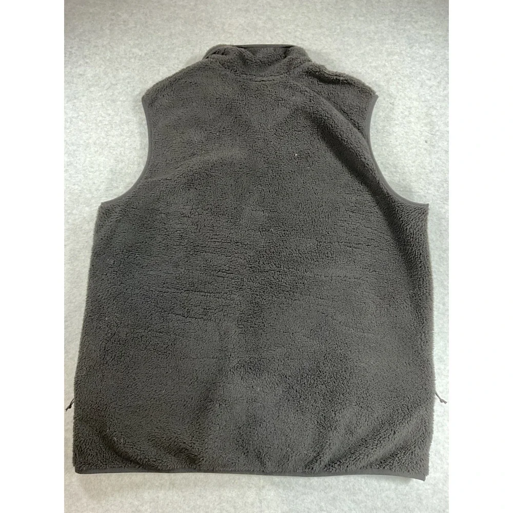 The North Face Mens XL Sherpa Fleece Vest Full Zip Gray High Pile 1790